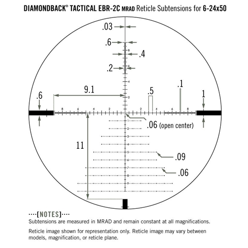 Diamondback Tactical FFP 6-24x50 EBR-2C, MRAD