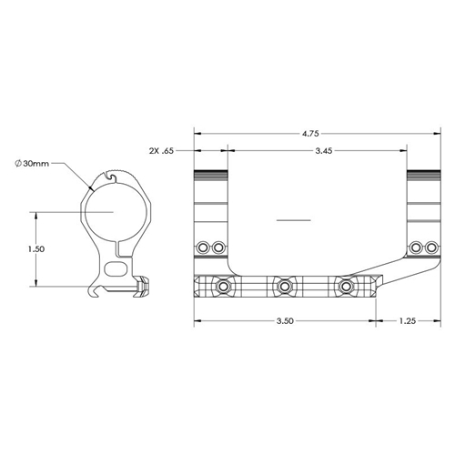 Ultralight 30mm AR Scope Mount - FDE Cerakote