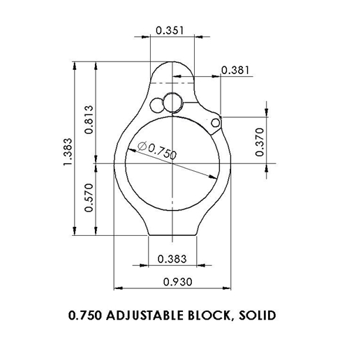 .750" Melonite Adjustable Bleed Off Gas Block