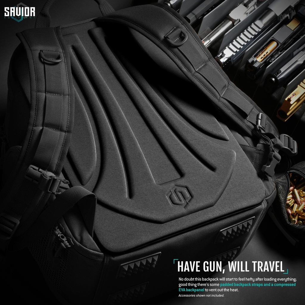 Savior Compact S.E.M.A Pistol Backpack - Obsidian Black