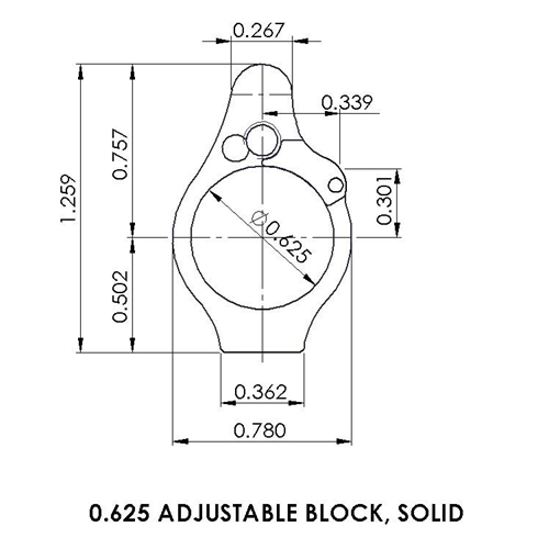 .625" Melonite Adjustable Bleed Off Gas Block