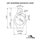 .625" SS Adjustable Bleed Off Gas Block