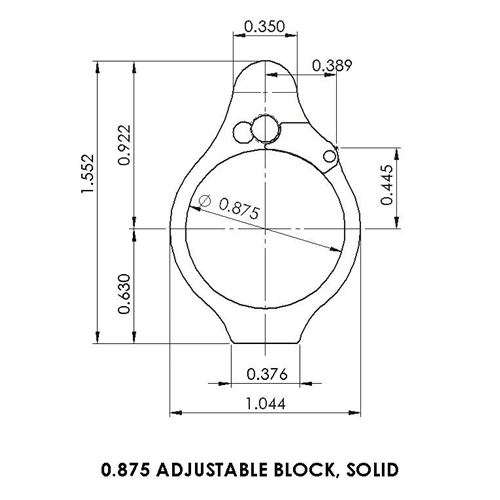 .875" Melonite Adjustable Bleed Off Gas Block