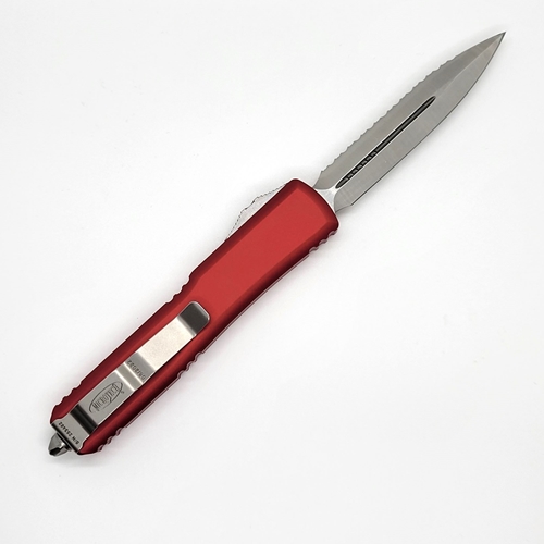 Ultratech D/E Satin Full Serration - Red Handle