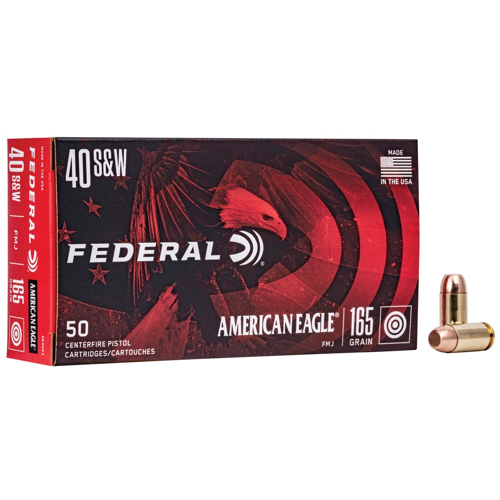 Federal American Eagle .40S&W 165gr FMJ