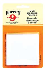 Hoppes Cleaning Patches Cotton, 16/12 GA, 25/pk