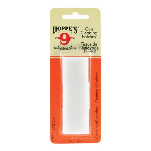 Hoppes .22 - .270 Caliber Cleaning Patches - 60 Pack