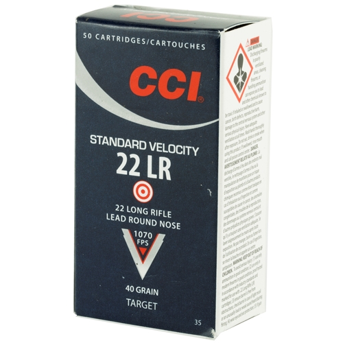 CCI Standard Velocity .22LR 40gr LRN 1,070 FPS