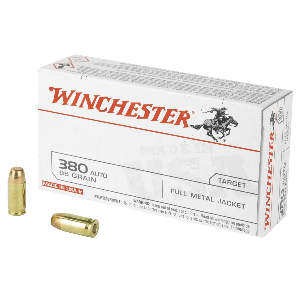 Winchester .380acp 95gr FMJ