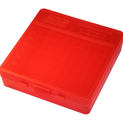 MTM .45acp & .40S&W 100 Rd Flip Top Ammo Box - Red