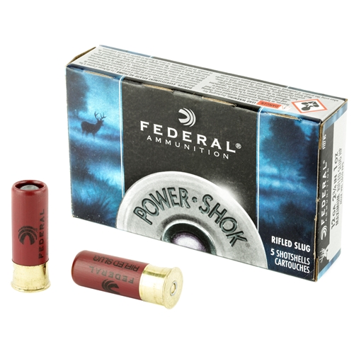 Federal PowerShok 12 Gauge Rifled Slug, 2.75"