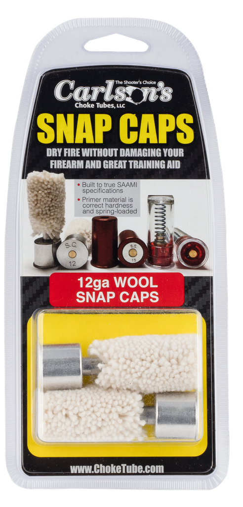 Carlsons 12 Gauge Wool & Aluminum Snap Caps, 2 Pack