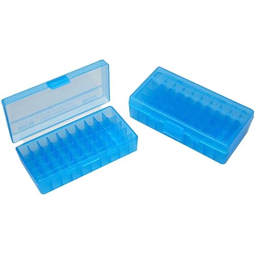 MTM 50 Round 9mm Ammo Box - Blue