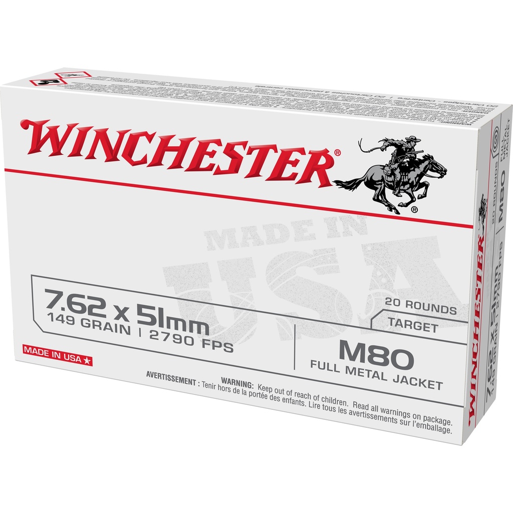 Winchester M80 7.62x51mm 149gr FMJ