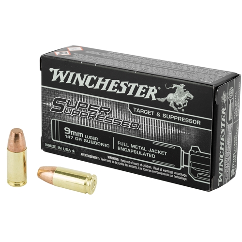 Winchester Super Suppressed 9mm 147gr FMJE