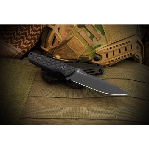 Spartan Alala Fixed Blade Knife - Black Micarta Handle