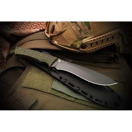 Spartan Machai Fixed Blade Pro Grade Knife - Green Micarta Handle