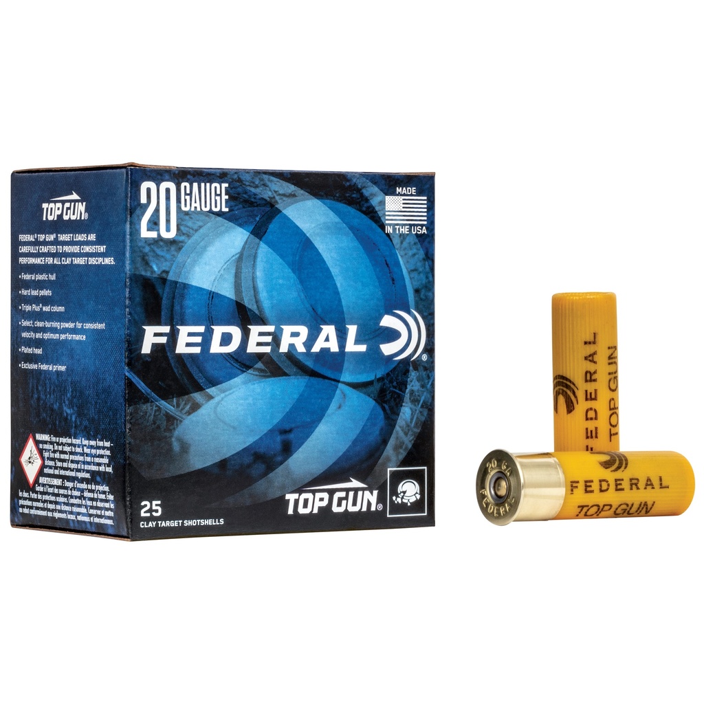 Federal Top Gun 20 Gauge #8 2.75" Target Load 1210 FPS