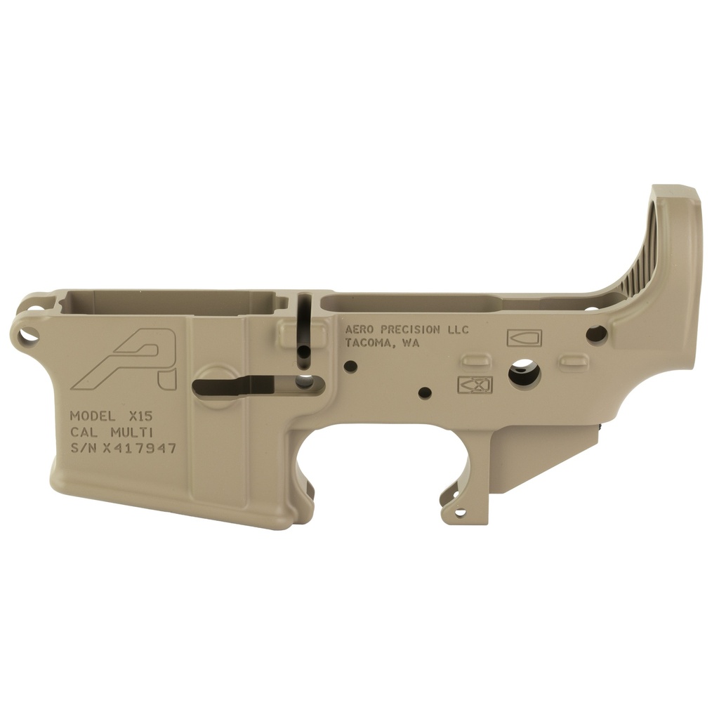 Aero Precision X15 Stripped AR15 Lower Receiver - FDE