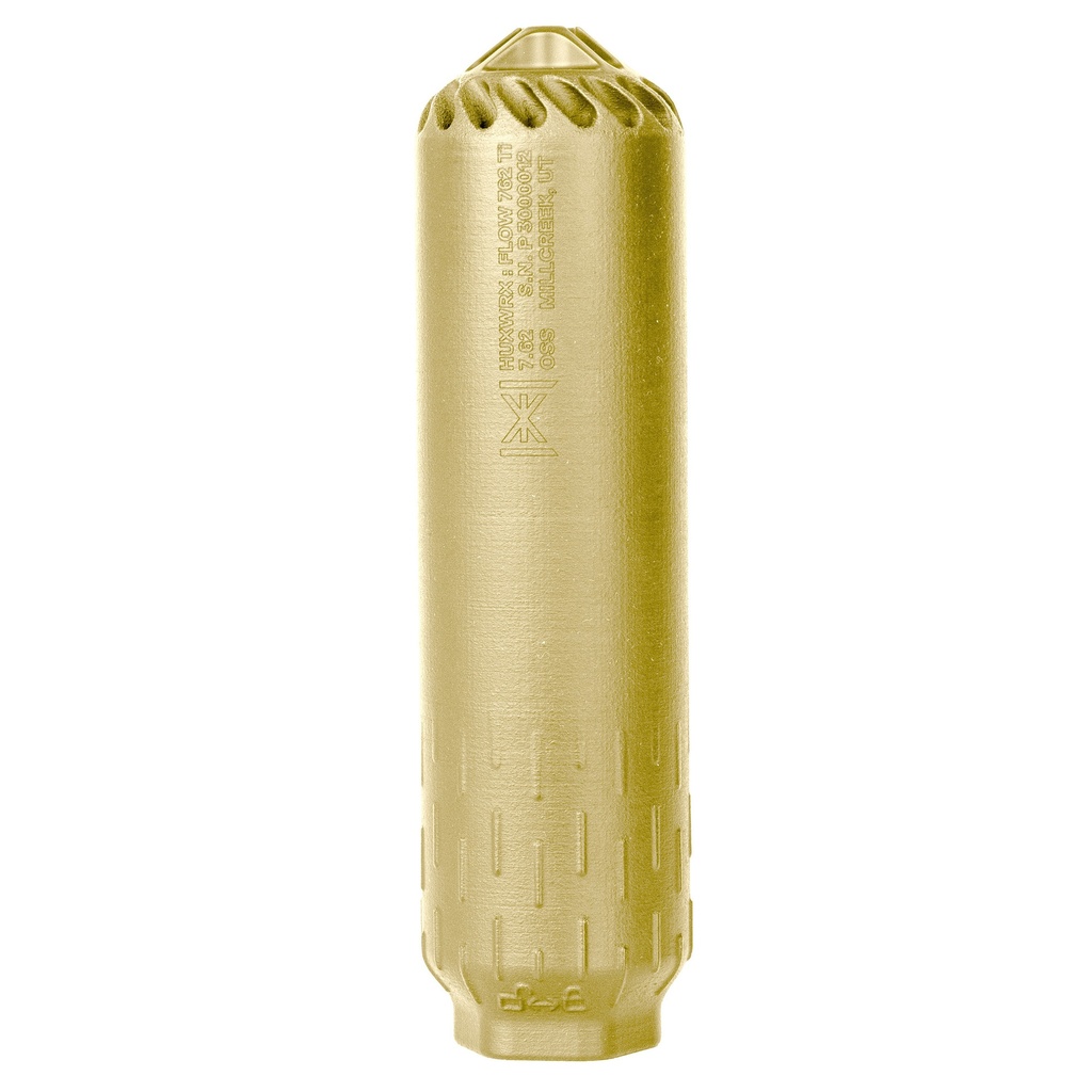 HUXWRX FLOW 762 Ti Suppressor - FDE w/ Muzzle Brake