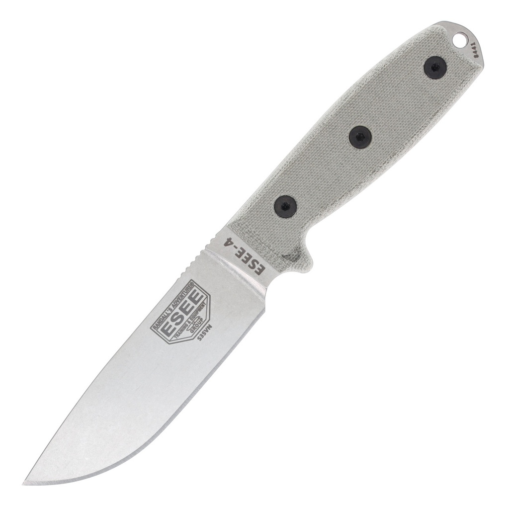 ESEE 4 Plain Edge Canvas Micarta Handle