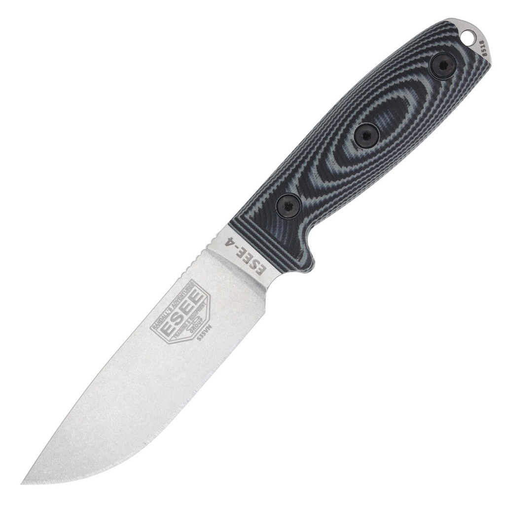 ESEE 4 Stonewash S35VN 3D Black and Gray