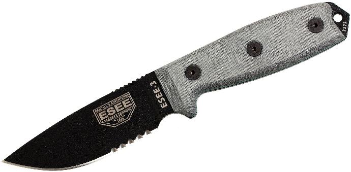 ESEE Model 3S Fixed Blade Partially Serrated