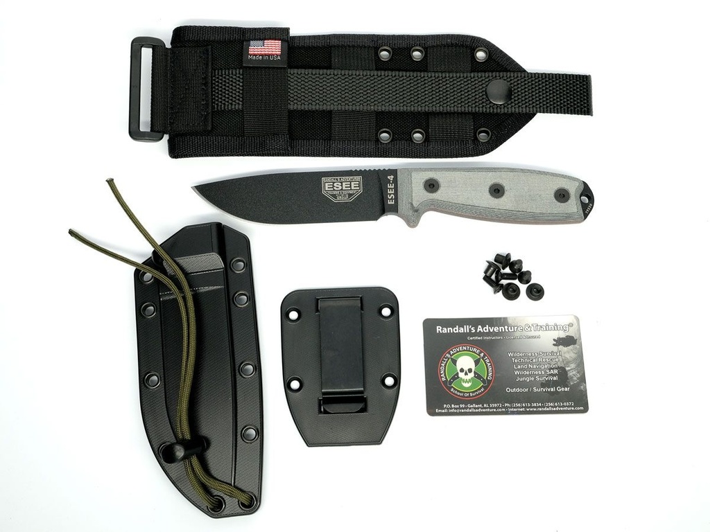 ESEE Knives Model 4 Stainless Fixed Drop Point Blade