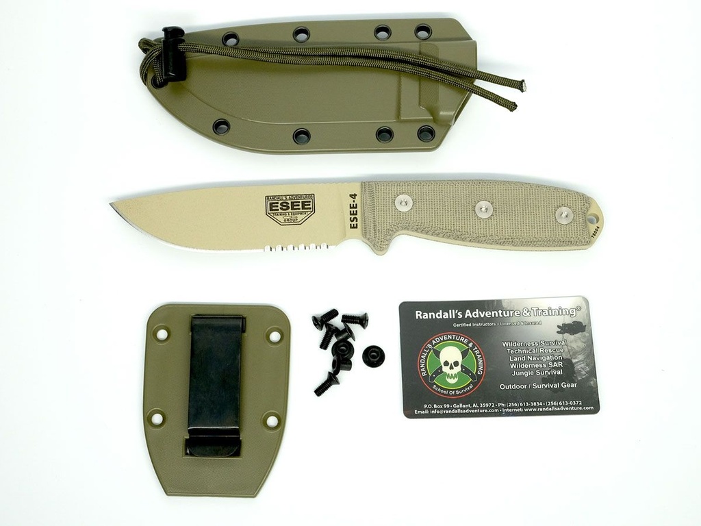 ESEE Knives Model 4 Serrated - Desert Tan