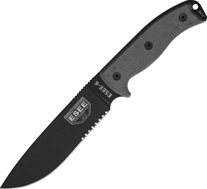 ESEE Knives Model 6 Plain Edge - OD Green Sheath