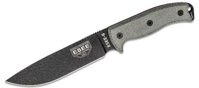 ESEE Knives Model 6 Plain Edge - Black