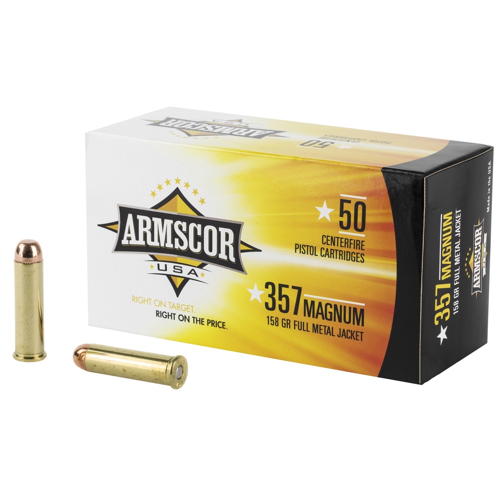 Armscor .357 Magnum 158 Grain Full Metal Jacket 50 Round Box