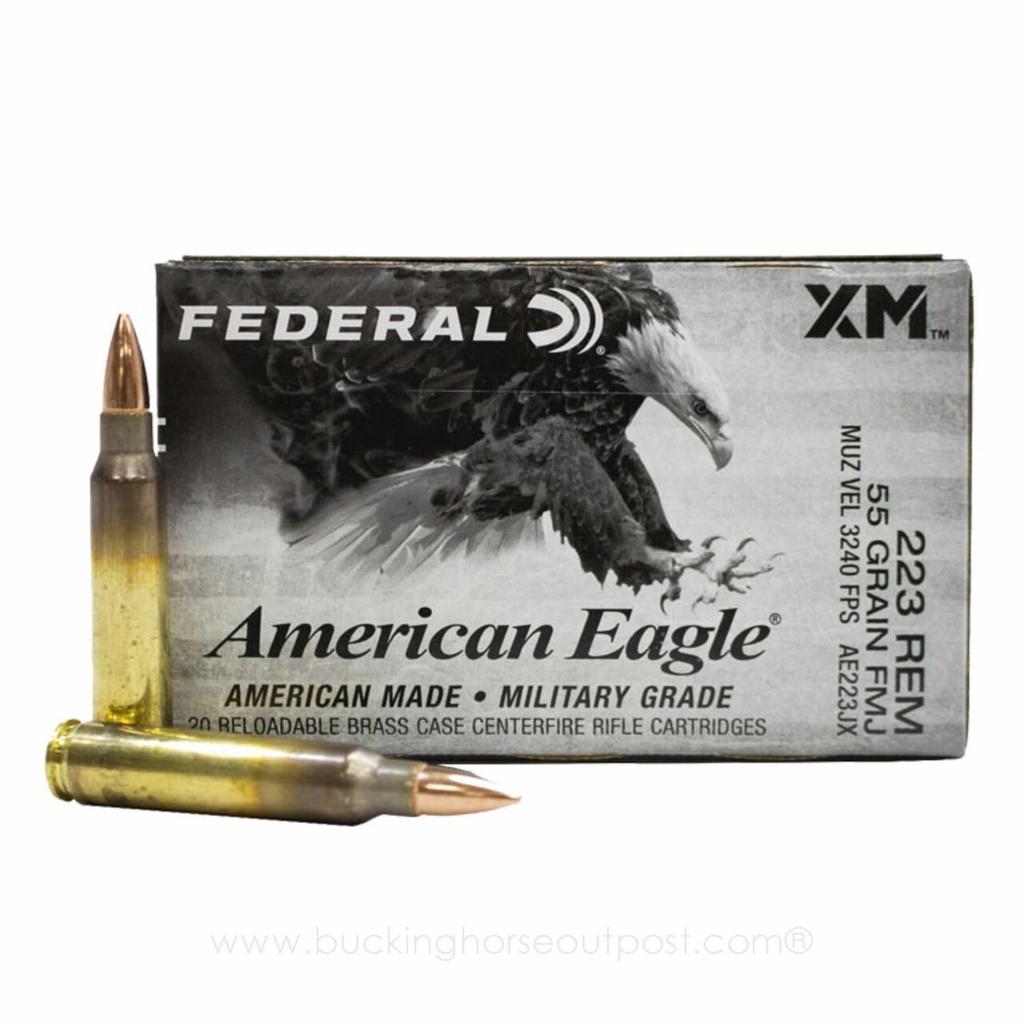 Federal AE .223 Rem 55 Grain FMJ 20Rd Box