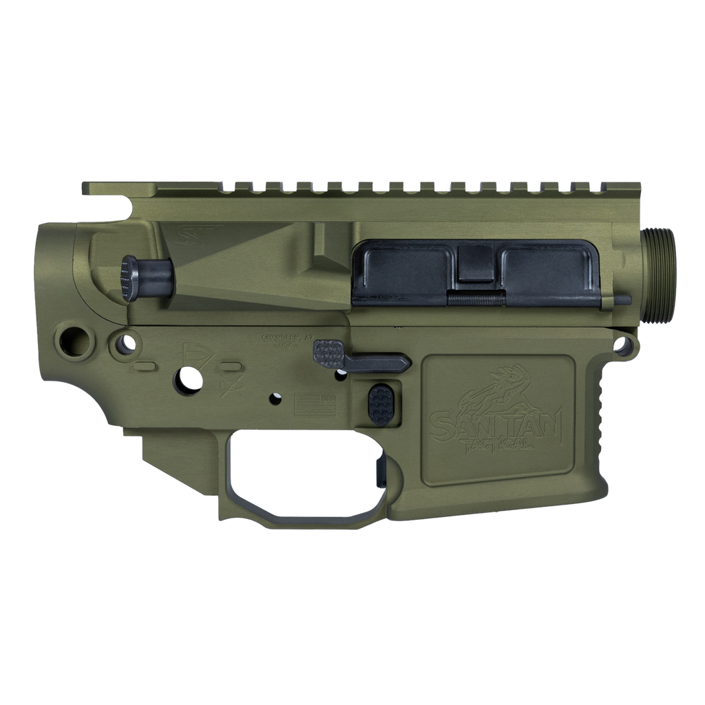 SanTan Tactical STT-15 Ambi Pillar Billet Receiver Combo - Anodized OD Green