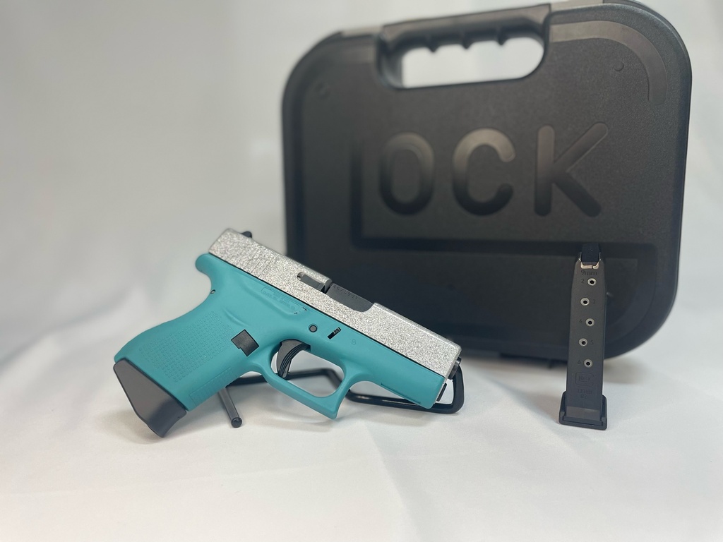 **USED** Glock 43 Teal & Glitter 9mm