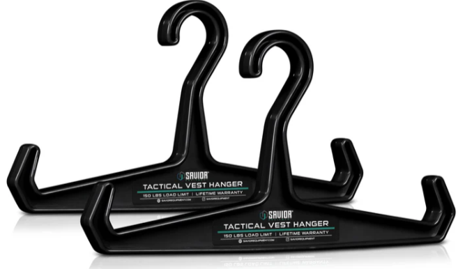 Savior Heavy Duty Vest Hanger 2 Pack - Obsidian Black