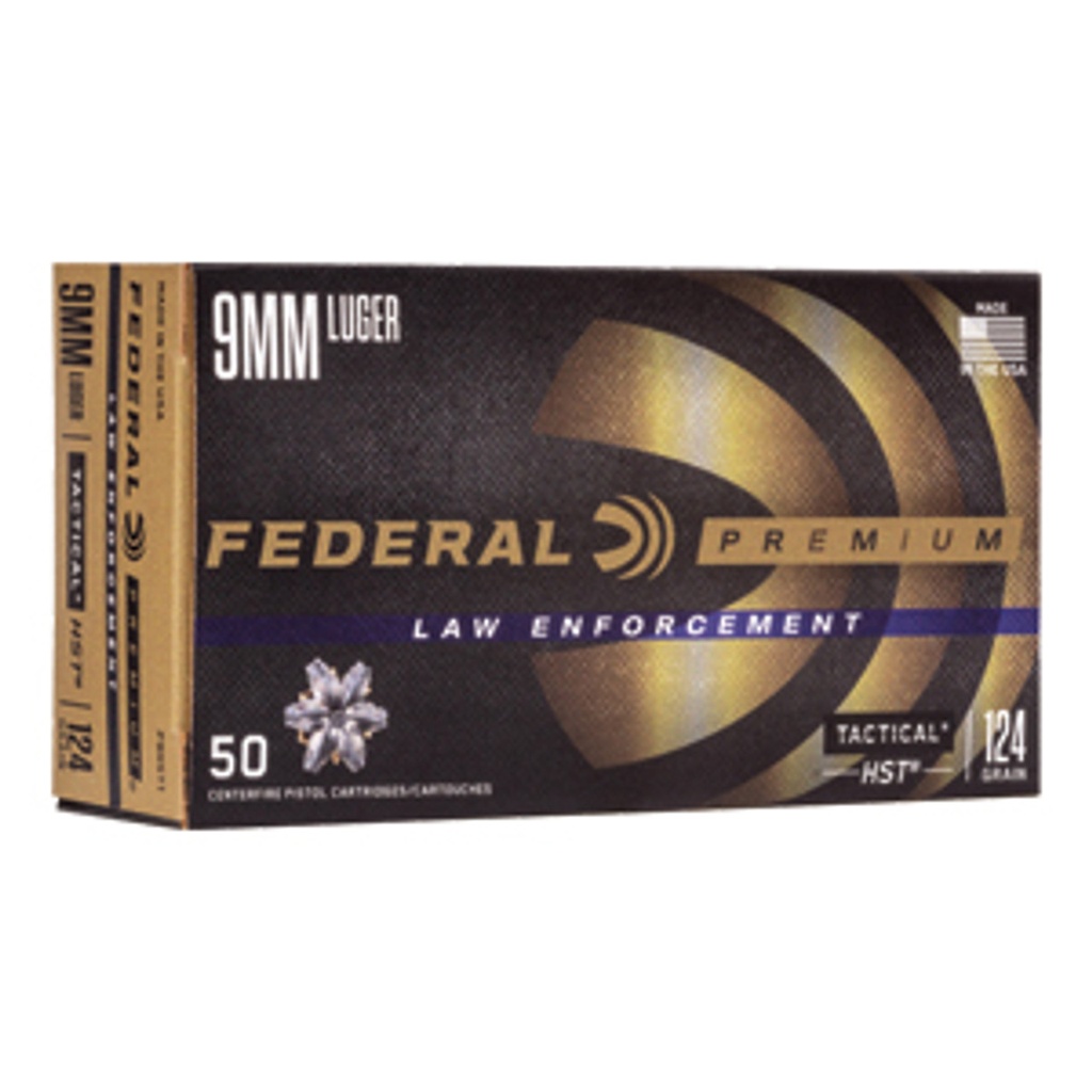 Federal Tactical 9mm 124gr HST - 50 Round Box