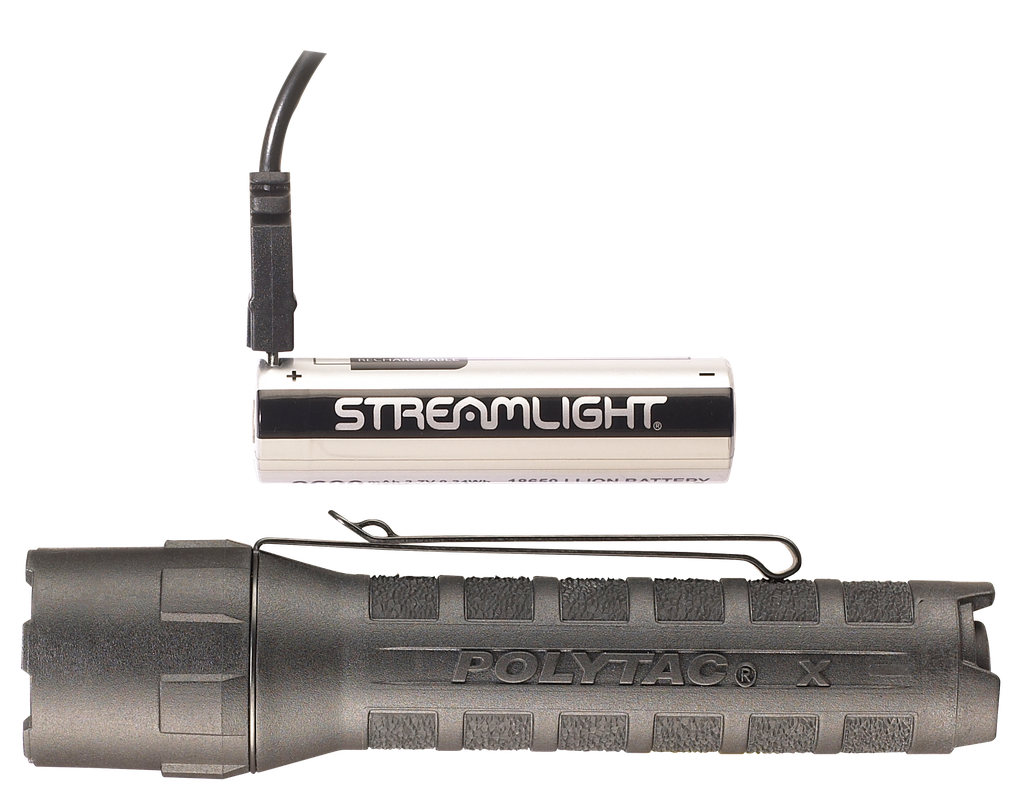 Streamlight PolyTac X USB Black 35/260/600 Lumens White LED