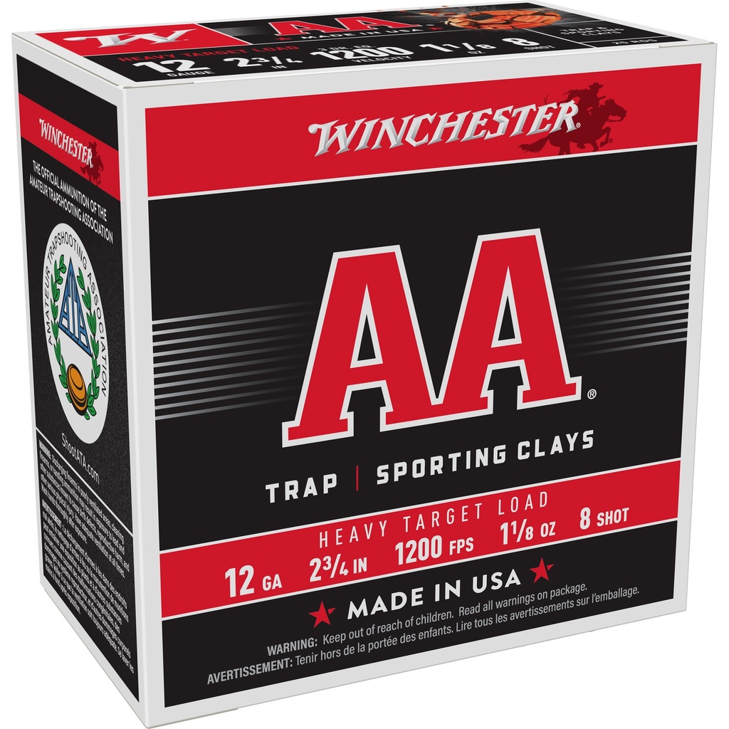 Winchester AA 12 Gauge Heavy Target Load 2.75" #8 1200 FPS