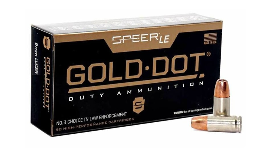 Speer Gold Dot 9m+P 124gr GDHP - 50 Round Box