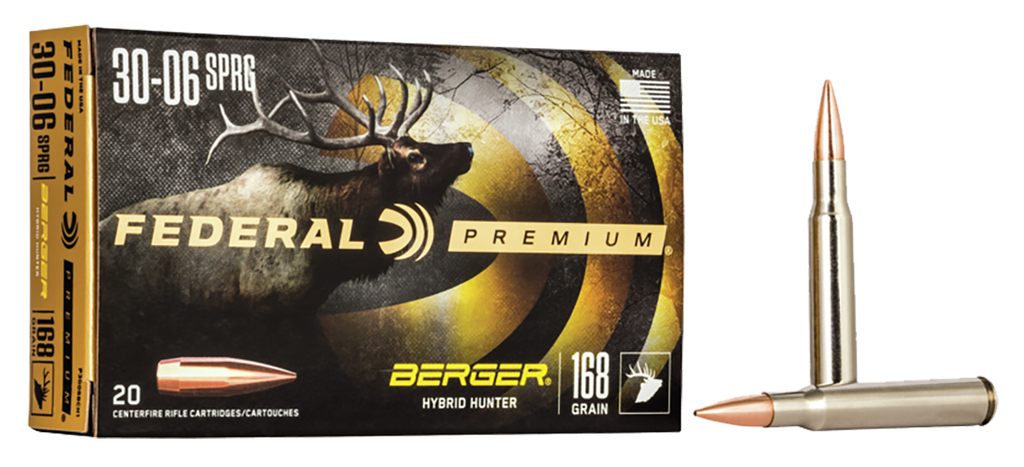 Federal Premium  30-06 Springfield168gr Berger Hybrid Hunter - 20rds