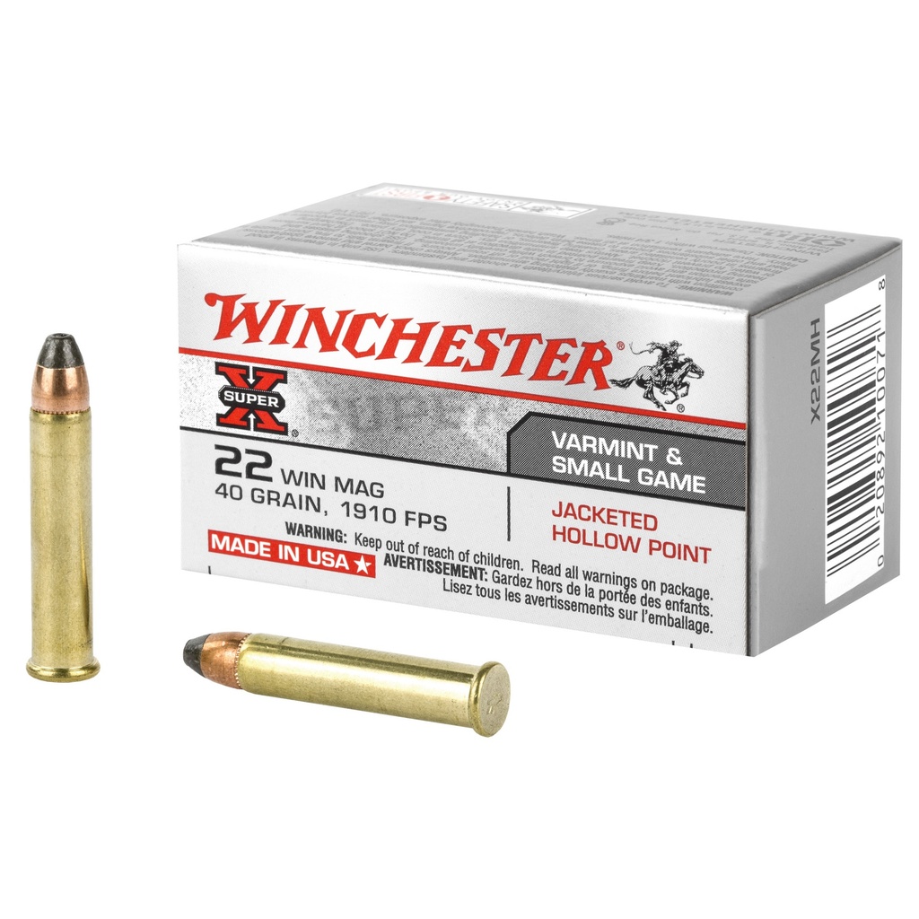 Winchester Super-X Varmint .22 Magnum 40gr JHP