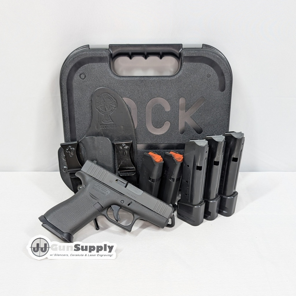 **USED** Glock 43X w/ Magwell, 3 Glock Magazines, and 3 S15 Magazines with +5 Baseplates 