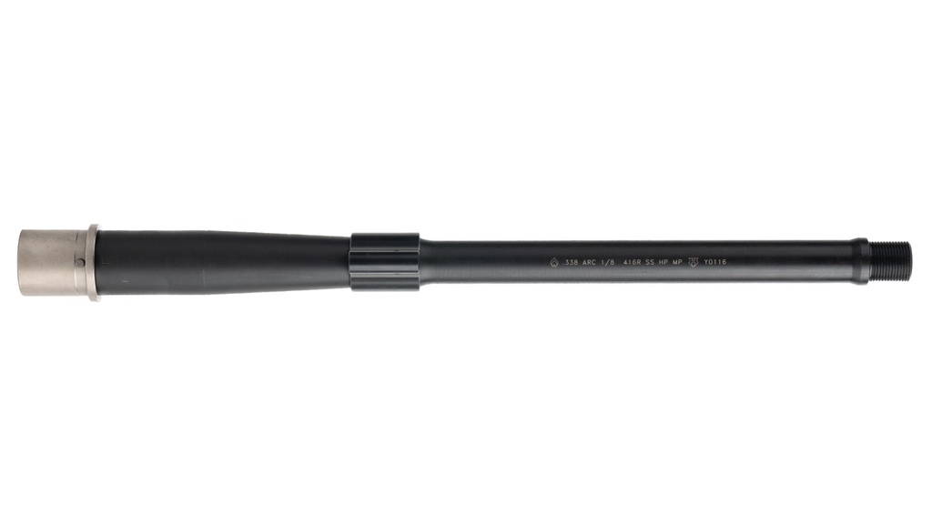 Ballistic Advantage 12.5" Premium Black Hanson Pistol Length .338 ARC AR15 Barrel w/ Gas Block, 1:8