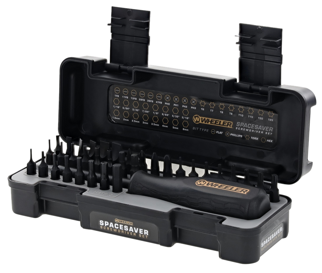Wheeler SpaceSaver Screwdriver Set Black 36pc