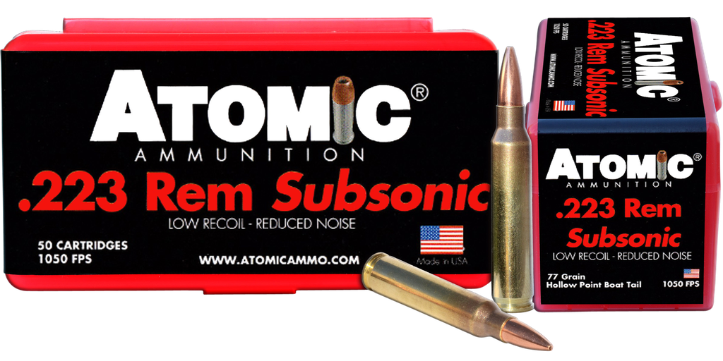 Atomic Ammunition Subsonic .223Rem 77gr HPBT 50rds