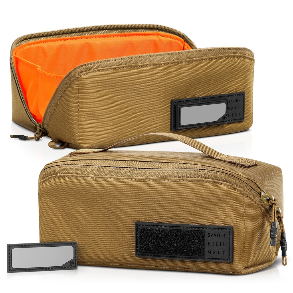 Savior Utility Pouch Ammo Bag/Tray 2 Pack - Tan/Orange