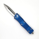 Microtech Troodon D/E Stonewash Standard - Blue Handle