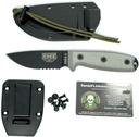 ESEE Knives Model 3 Fixed Blade Serrated Edge Modified Pommel